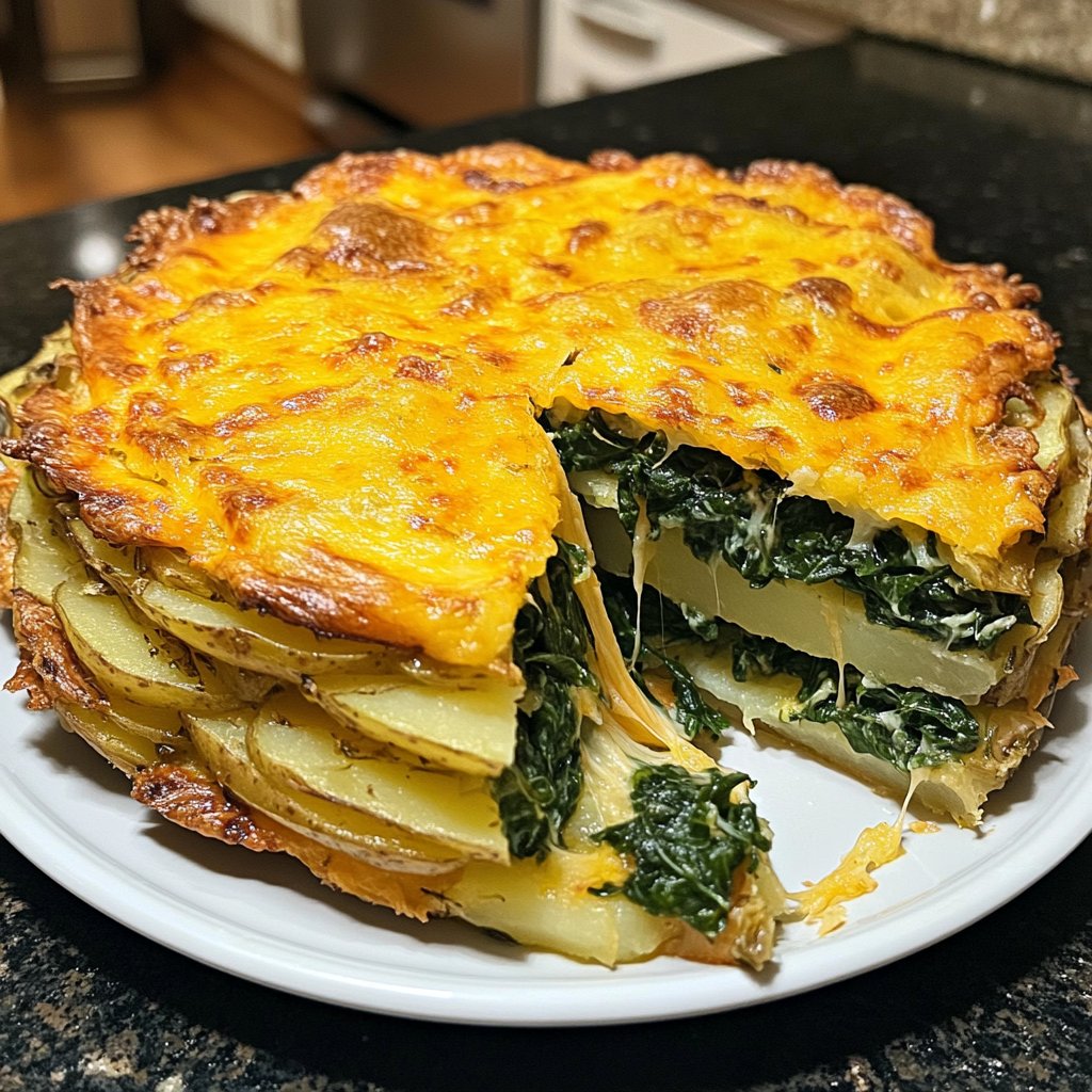 Kartoffelauflauf mit Spinat