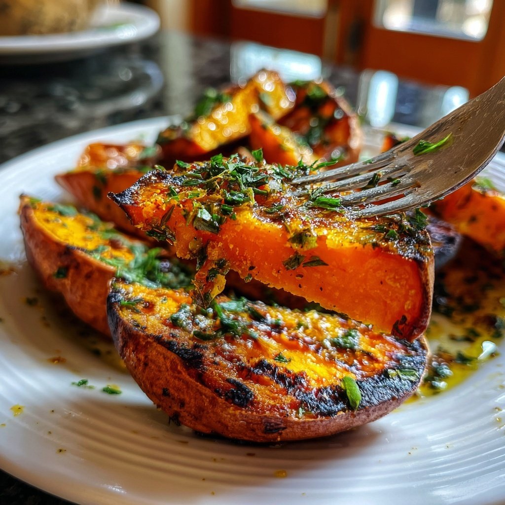 Gegrillte Süßkartoffeln