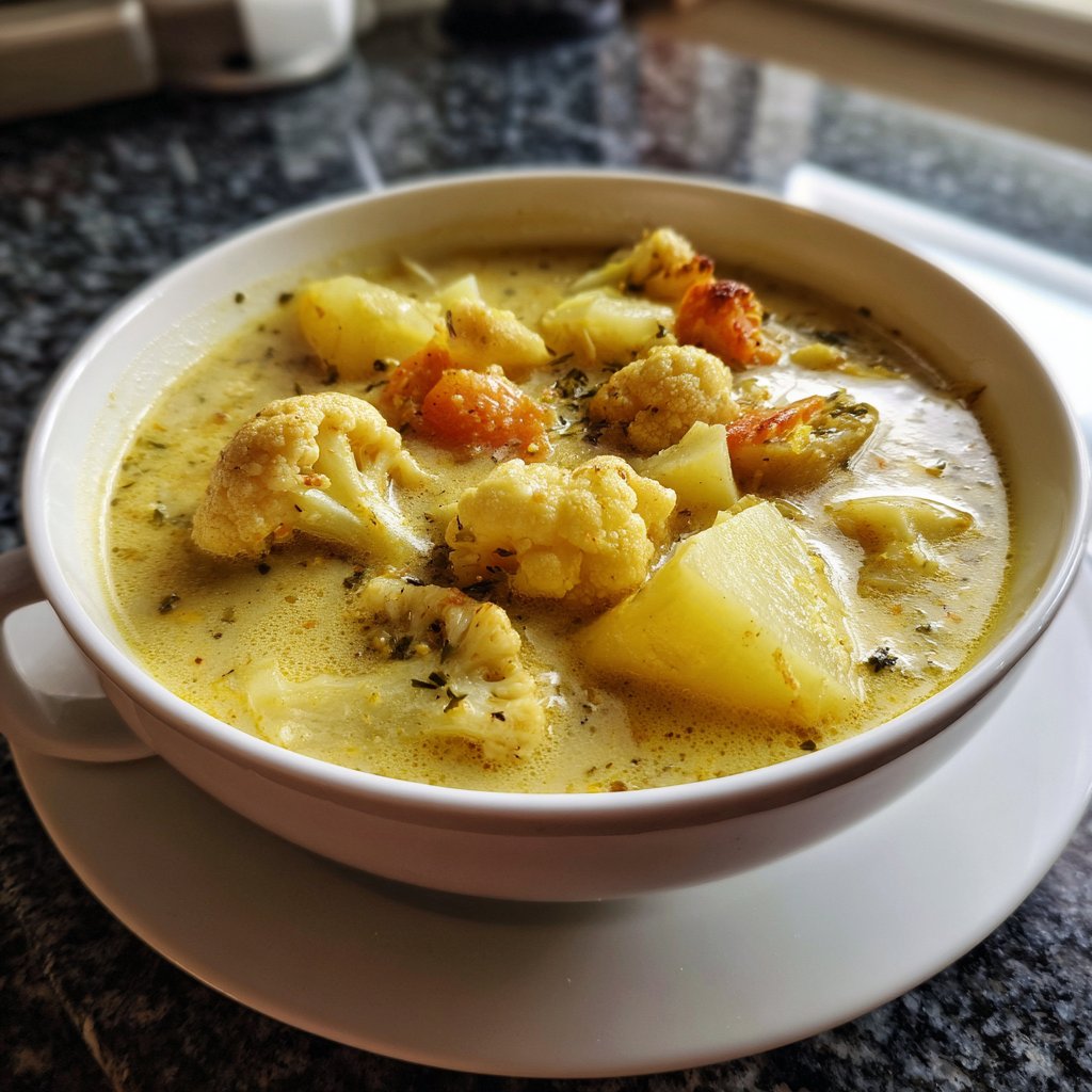 Blumenkohlsuppe mit Kartoffeln
