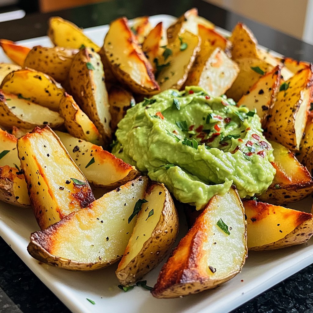 Ofenkartoffeln mit Avocado-Dip
