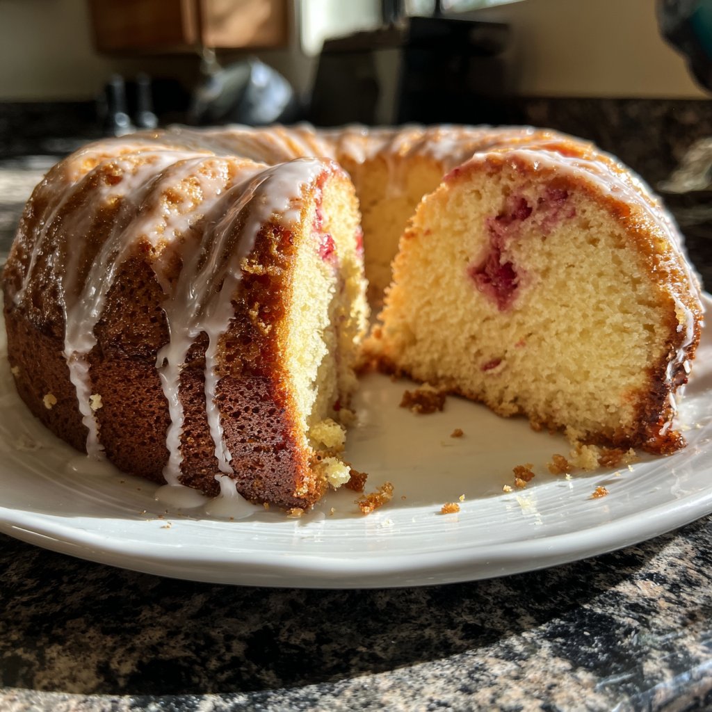 Vanillekuchen mit Erdbeerfüllung