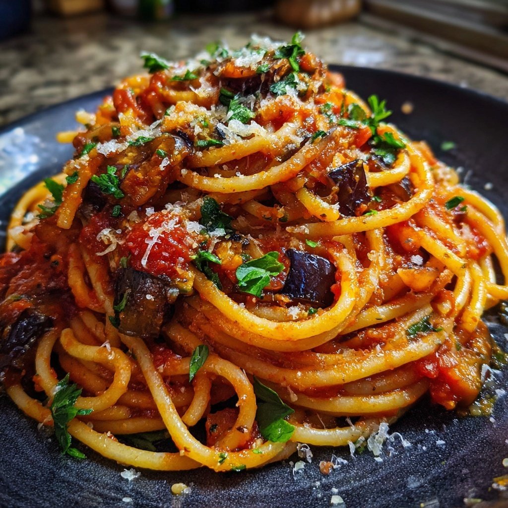 Internationale Küche Italienische Pasta alla Norma