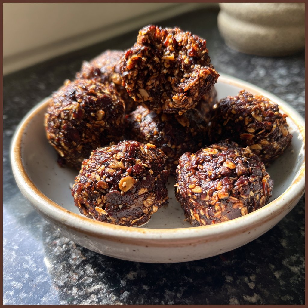 Zuckerfreie Snacks mit Hafer und Kakao