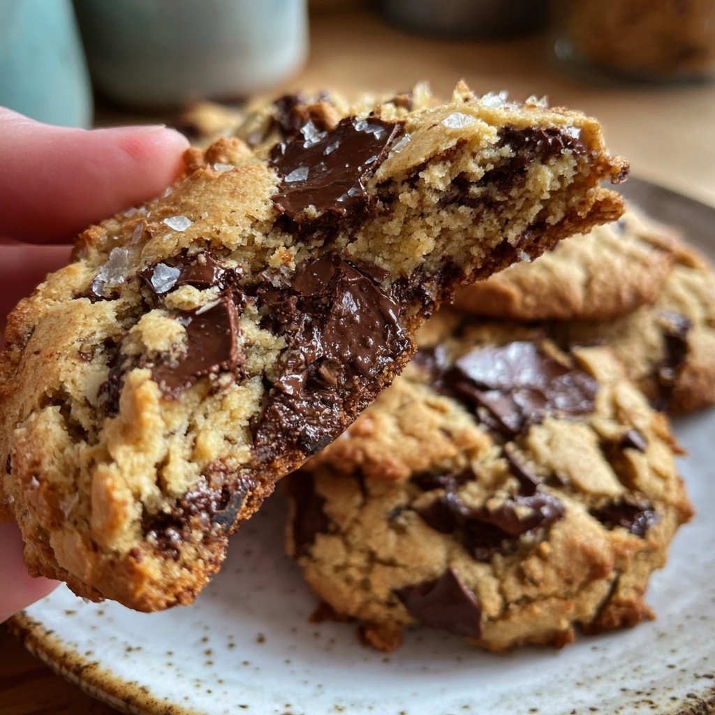 Weiche Mandel-Zimt-Cookies mit dunkler Schokolade